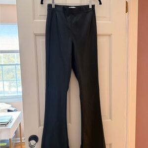 Topshop faux leather Black Flared Pants